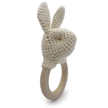Anneau de dentition "Lapin" en crochet en coton bio The veggy toys
