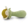 Hochet "Fleur" pour bébé en crochet en coton bio The veggy toys