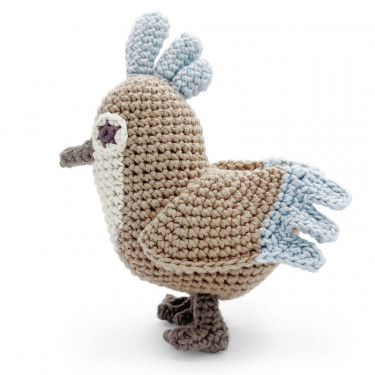 Jouet Oiseau en crochet en coton bio - Myum -The veggy toys