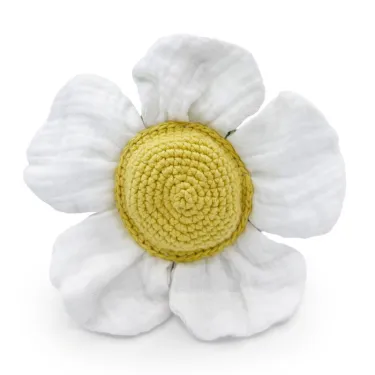 Jouet réversible Fraise/Fleur en crochet en coton bio - Myum -The veggy toys