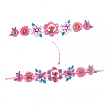 4 bracelets en feutrine à créer "Meilleures copines" DIY DJECO 7938