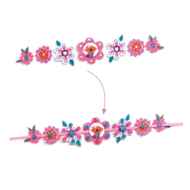 4 bracelets en feutrine à créer "Meilleures copines" DIY DJECO 7938
