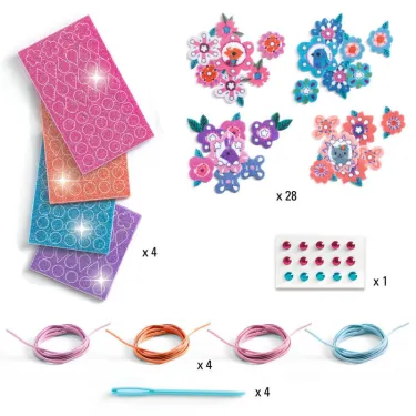 4 bracelets en feutrine à créer "Meilleures copines" DIY DJECO 7938