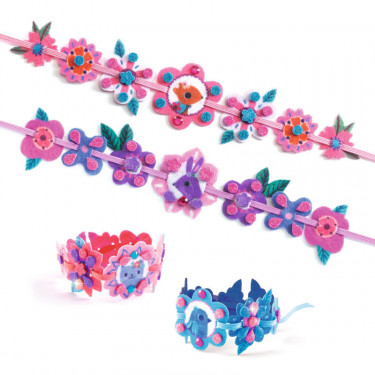 4 bracelets en feutrine à créer "Meilleures copines" DIY DJECO 7938