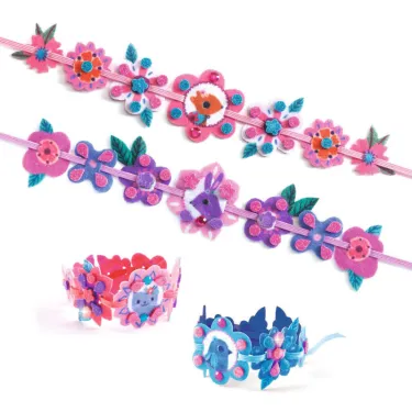 4 bracelets en feutrine à créer "Meilleures copines" DIY DJECO 7938