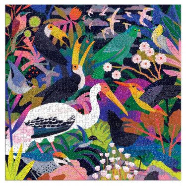 Puzzle qui Brille dans le Noir "Oiseaux" 500 pcs Mudpuppy