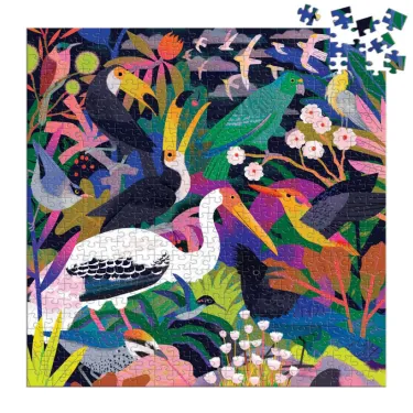 Puzzle qui Brille dans le Noir "Oiseaux" 500 pcs Mudpuppy