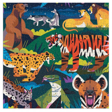 Puzzle qui Brille dans le Noir "Prédateurs" 500 pcs Mudpuppy