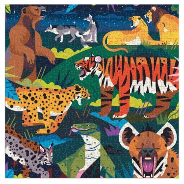 Puzzle qui Brille dans le Noir "Prédateurs" 500 pcs Mudpuppy