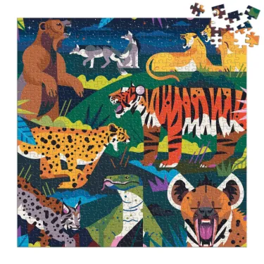 Puzzle qui Brille dans le Noir "Prédateurs" 500 pcs Mudpuppy