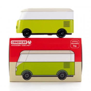 Combi Volkswagen T1 vert, voiture Candylab TOYS