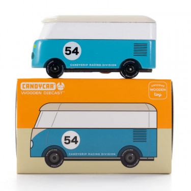 Combi Volkswagen T1 bleu N°54, voiture Candylab TOYS