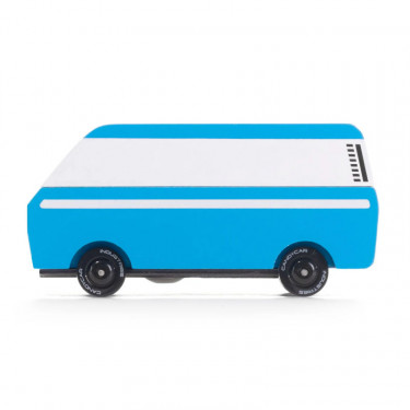 Combi Volkswagen T3 Van bleu, voiture Candylab TOYS