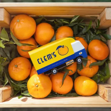 Camion de livraison de clémentines, jouet Candylab TOYS