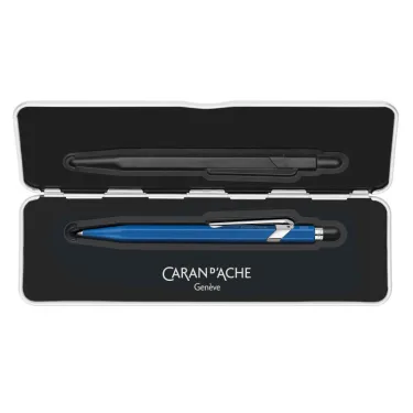 Stylo Bille Bleu 849™ Collection Colormat-X Line avec étui - Caran d'Ache