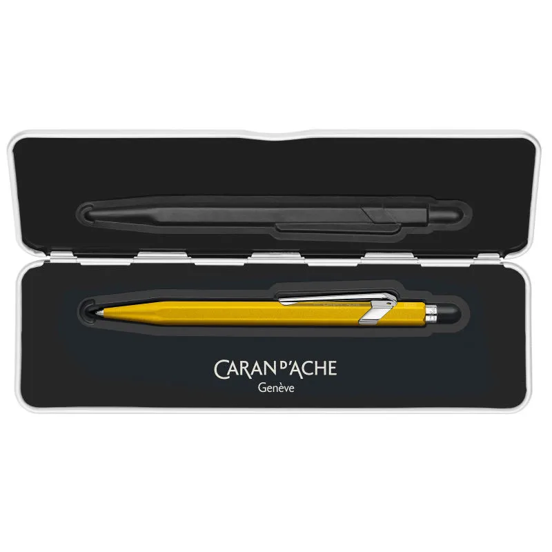 Stylo Bille Jaune doré 849™ Collection Colormat-X Line avec étui - Caran d'Ache
