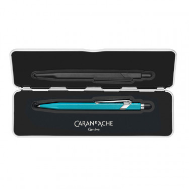 Stylo Bille Bleu turquoise 849™ Collection Colormat-X Line avec étui - Caran d'Ache