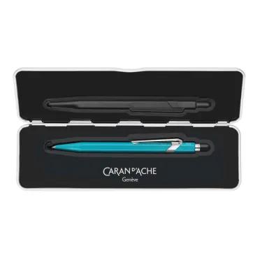 Stylo Bille Bleu turquoise 849™ Collection Colormat-X Line avec étui - Caran d'Ache