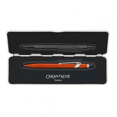 Stylo Bille Orange 849™ Collection Colormat-X Line avec étui - Caran d'Ache