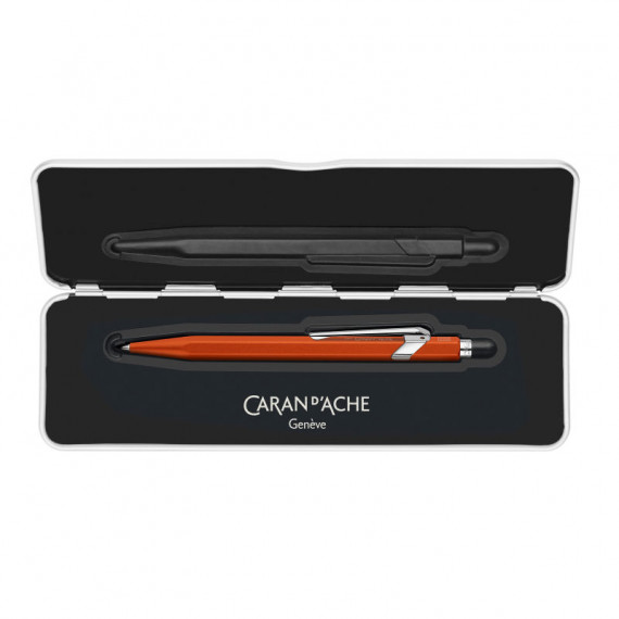 Stylo Bille Orange 849™ Collection Colormat-X Line avec étui - Caran d'Ache