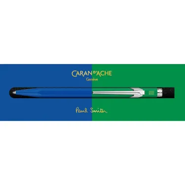 Stylo Bille 849™ Paul Smith avec étui - Caran d'Ache - Bleu cobalt/Vert émeraude