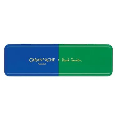 Stylo Bille 849™ Paul Smith avec étui - Caran d'Ache - Bleu cobalt/Vert émeraude