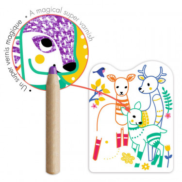 Coloriages à révéler "Familles de la forêt" DJECO 0065