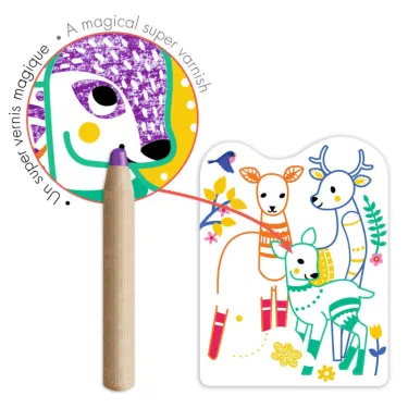 Coloriages à révéler "Familles de la forêt" DJECO 0065