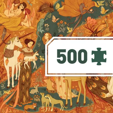 Puzzle Jardin des licornes 500 pcs DJECO 7624
