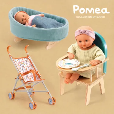 Chaise à barreaux pour poupée POMEA de Djeco 7856
