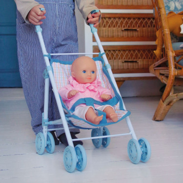 Poussette en métal pour poupée POMEA de Djeco 7784