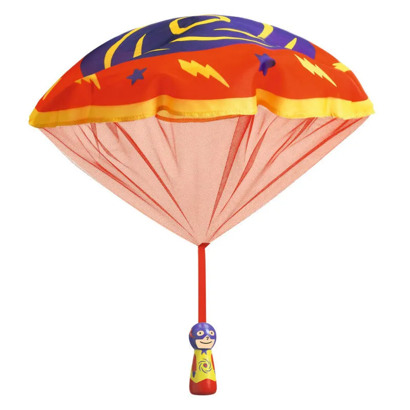 Parachutiste en bois à lancer "Super Power" DJECO 0151