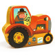 Le tracteur, puzzle silhouette 16 pcs DJECO 7275