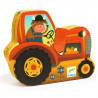 Le tracteur, puzzle silhouette 16 pcs DJECO 7275