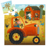 Le tracteur, puzzle silhouette 16 pcs DJECO 7275