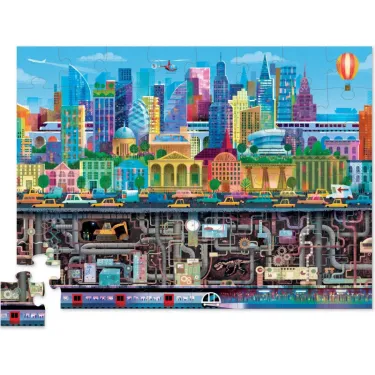 Puzzle dessus-dessous 'La ville' 48 pcs CROCODILE CREEK