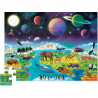 Puzzle dessus-dessous 'La Terre et l'Espace' 48 pcs CROCODILE CREEK