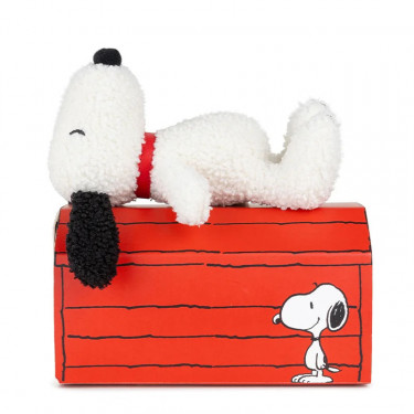 Peluche Snoopy endormi 17cm en boîte cadeau "niche"