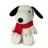 Peluche Snoopy assis en velours avec écharpe - 17cm