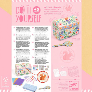 Coffre "Précieux Trésors" à décorer DIY DJECO 7929