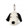 Porte-clefs Tête de Snoopy en velours côtelé