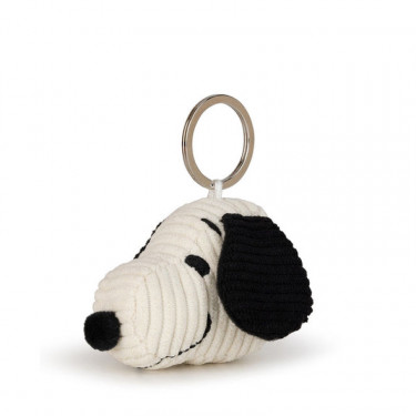 Porte-clefs Tête de Snoopy en velours côtelé