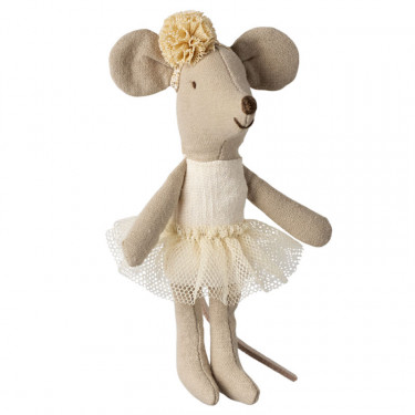 Petite souris danseuse ballerine Maileg - blanc cassé