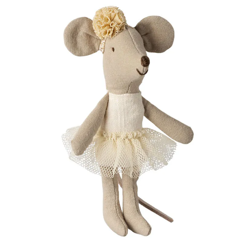 Petite souris danseuse ballerine Maileg - blanc cassé
