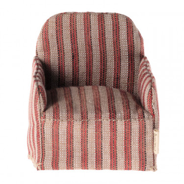 Fauteuil pour souris Maileg - rayé rouge -