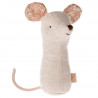 Hochet souris en lin - Lullaby friends Maileg - Blanc nature