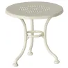 Ensemble table ronde avec banc et chaise en métal pour souris Maileg - Blanc cassé