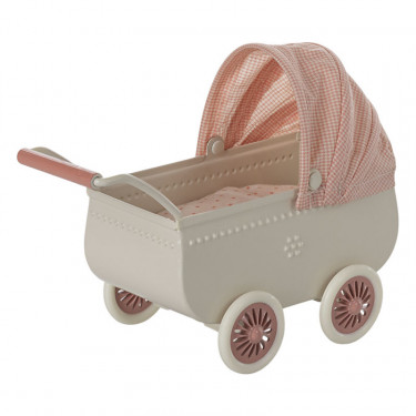 Landau pour bébé souris Maileg - Rose