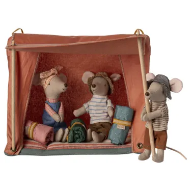 Tente de camping pour la randonnée - souris Maileg - orange