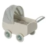 Landau avec bébé souris Maileg - Bleu menthe